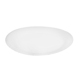 Papírové Talíře Kulaté “Radial” Bílé Ø18cm 200gr/m² (650 Ks)