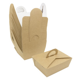 Krabička " párek v rohlíku " Kraft s Ouškem 12x9x5cm 750ml (25 Ks)