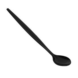 Plastová Lžíce na Zmrzlinu Černá 21cm (100 Ks)