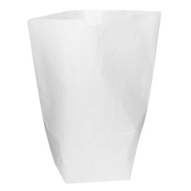 Paper Bag with Hexagonal Base White 17x22cm (125 Units)