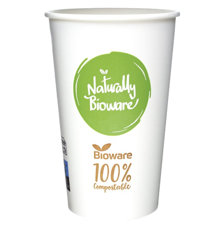 Papírový Kelímek Bioware® Ø9,0cm 540ml (50 Ks) Papírový Kelímek Bioware® Ø9,0cm 540ml (50 Ks)