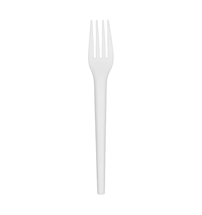 Bio Vidlička Opakovaně Použití CPLA Bílý 17cm (2.000 Ks) Bio Vidlička Opakovaně Použití CPLA Bílý 17cm (2.000 Ks)
