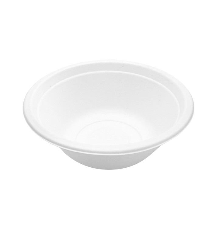 Misky z Cukrové Třtiny Bílý 350ml Ø13,5cm (25 Ks) Misky z Cukrové Třtiny Bílý 350ml Ø13,5cm (25 Ks)