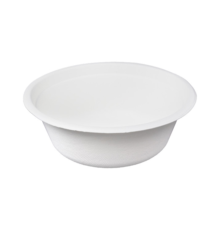 Misky z Cukrové Třtiny Bílý 600ml Ø15,5cm (25 Ks) Misky z Cukrové Třtiny Bílý 600ml Ø15,5cm (25 Ks)