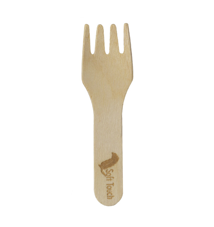 Mini Vidlička Dřevěný Přírodní “Soft” 7,5cm (100 Ks) Mini Vidlička Dřevěný Přírodní “Soft” 7,5cm (100 Ks)