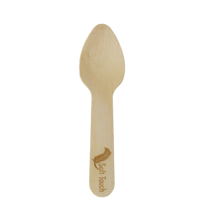Mini Lžíce Dřevěný Přírodní “Soft” 7,5cm (100 Ks) Mini Lžíce Dřevěný Přírodní “Soft” 7,5cm (100 Ks)
