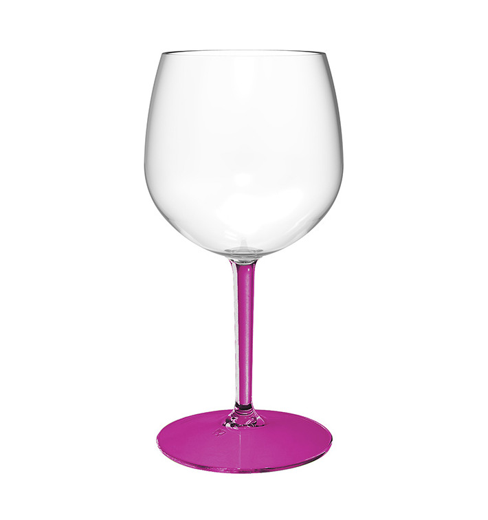 Pohárek Opakovaně Použitelné Durable na Gin Tonic Tritan Fuchsiovou Nožkou 580ml (1 Ks) Pohárek Opakovaně Použitelné Durable na Gin Tonic Tritan Fuchsiovou Nožkou 580ml (1 Ks)