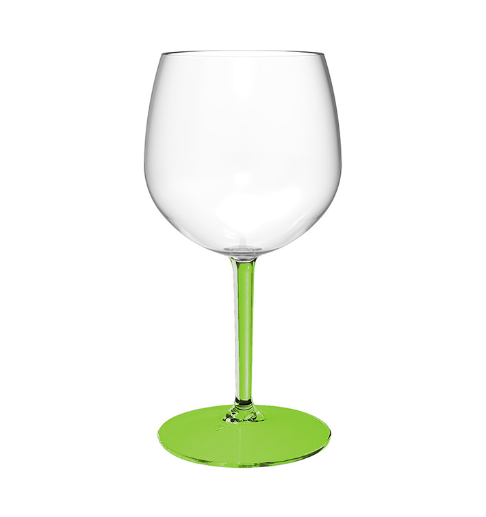 Pohárek Opakovaně Použitelné Durable na Gin Tonic Tritan Zelenou Nožkou 580ml (1 Ks) Pohárek Opakovaně Použitelné Durable na Gin Tonic Tritan Zelenou Nožkou 580ml (1 Ks)