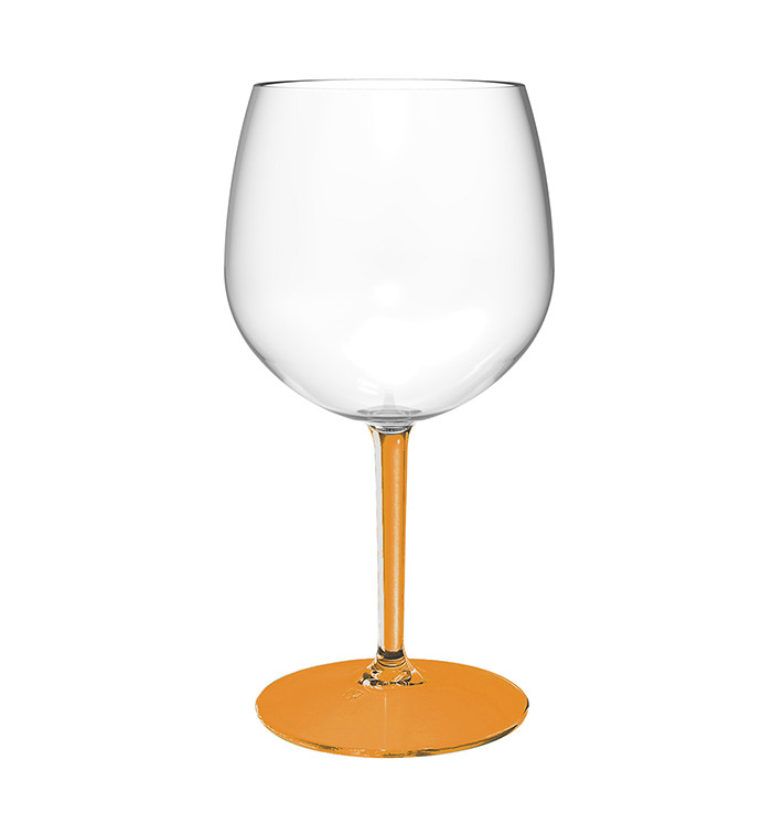 Pohárek Opakovaně Použitelné Durable na Gin Tonic Tritan Oranžovou Nožkou 580ml (6 Ks) Pohárek Opakovaně Použitelné Durable na Gin Tonic Tritan Oranžovou Nožkou 580ml (6 Ks)