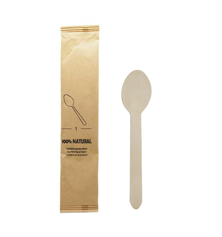 Lžička Dřevěný Balené 16cm (50 Ks) Lžička Dřevěný Balené 16cm (50 Ks)