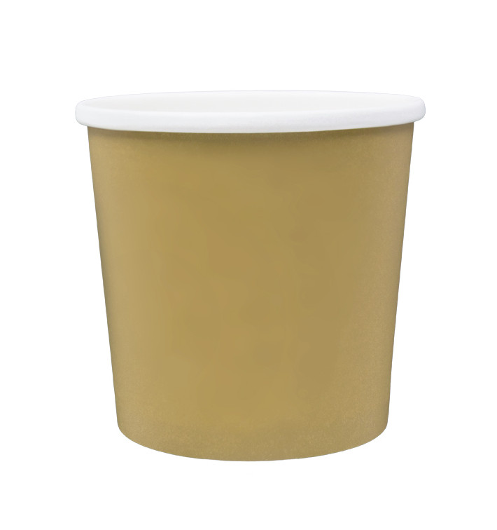 Kraftová Lepenková Nádoba s Bílým Okrajem 750ml Ø11,9cm (25 Ks) Kraftová Lepenková Nádoba s Bílým Okrajem 750ml Ø11,9cm (25 Ks)