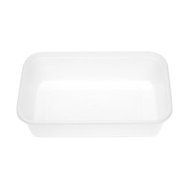 Plastová Miska Obdélníková PP Bílá s Vikem 500ml 17,3x11,9cm (50 Ks)