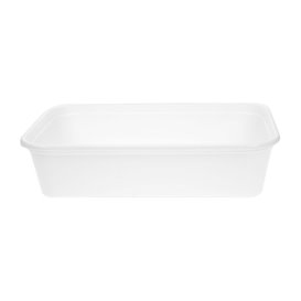 Plastová Miska Obdélníková PP Bílá s Vikem 500ml 17,3x11,9cm (50 Ks)