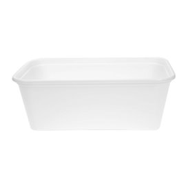 Plastová Miska Obdélníková PP Bílá s Vikem 750ml 17,3x11,9cm (50 Ks)