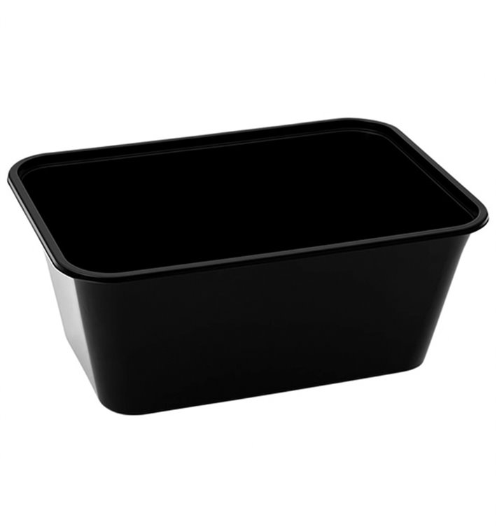 Plastová Miska Obdélníková PP Černá s Vikem 1.000ml 17,3x11,9cm (50 Ks) Plastová Miska Obdélníková PP Černá s Vikem 1.000ml 17,3x11,9cm (50 Ks)