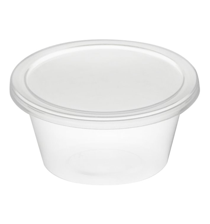 Mísa na Omáčku Průhledný s Víčkem PP 2Oz/60ml (100 Ks) Mísa na Omáčku Průhledný s Víčkem PP 2Oz/60ml (100 Ks)