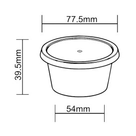 Mísa na Omáčku Průhledný s Víčkem PP 4Oz/120ml (100 Ks)