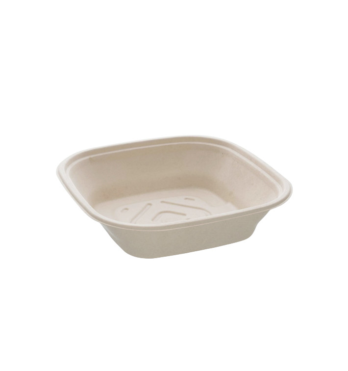 Misky z Cukrové Třtiny Přírodní Čtvercový 2250ml 27cm (50 Ks) Misky z Cukrové Třtiny Přírodní Čtvercový 2250ml 27cm (50 Ks)