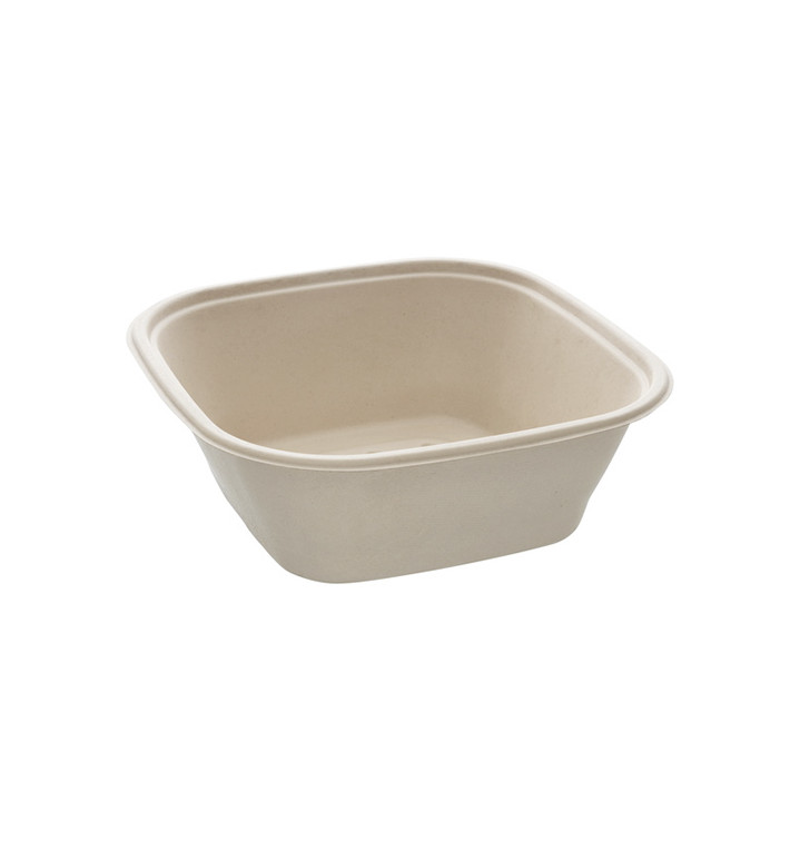 Misky z Cukrové Třtiny Přírodní Čtvercový 3500ml 27cm (25 Ks) Misky z Cukrové Třtiny Přírodní Čtvercový 3500ml 27cm (25 Ks)