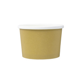 Kraftová Lepenková Nádoba s Bílým Okrajem 250ml Ø9,0cm (500 Ks)