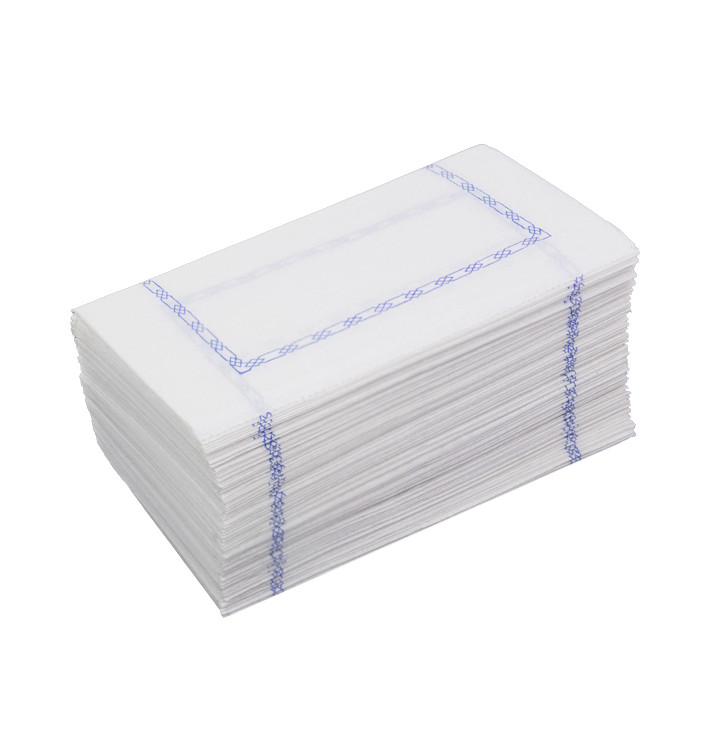 Papírové Ubrousky Zigzag Bílý Dekorativní "Okraj" 14x14cm (250 Ks) Papírové Ubrousky Zigzag Bílý Dekorativní "Okraj" 14x14cm (250 Ks)