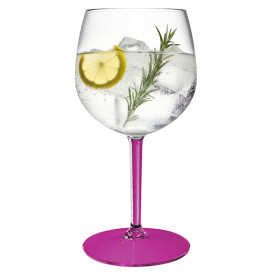 Pohárek Opakovaně Použitelné Durable na Gin Tonic Tritan Fuchsiovou Nožkou 580ml (6 Ks)