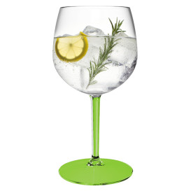 Pohárek Opakovaně Použitelné Durable na Gin Tonic Tritan Zelenou Nožkou 580ml (6 Ks)