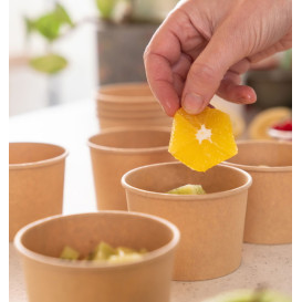 Kartonová Mísa Kraft Dessert 250ml Ø9,0cm (50 Ks)