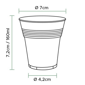 Plastové Kelímek PS Prodejní Průhledný 160 ml (100 Ks)