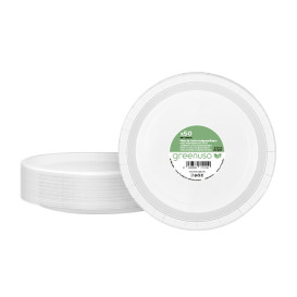Kartonové Talíře Kulatý Proti Tukům Bílá Ø26cm 250g/m² (50 Ks)