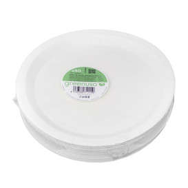 Kartonové Talíře Kulatý Proti Tukům Bílá Ø26cm 250g/m² (350 Ks)