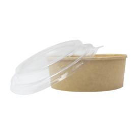 Mísa na Salát Lepenková Kraft-Kraftová s Víkem PET 500ml Ø15cm (50 Ks)