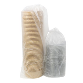 Mísa na Salát Lepenková Kraft-Kraftová s Víkem PET 500ml Ø15cm (50 Ks)