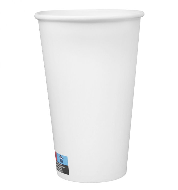 Kartonové Kelímek 16 Oz/500ml Bílý Ø9cm (25 Ks) Kartonové Kelímek 16 Oz/500ml Bílý Ø9cm (25 Ks)