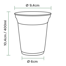 Bio Kelímek PLA Průhledný 310ml Ø7,8cm (50 Ks)