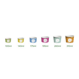 Kartonová Miska na Zmrzlinu 5oz/140ml " Cool&Yummy " (50 Ks)