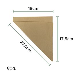 Papírové Kornouty Nepromastitelný Kraft 19,5cm 50gr (100 Ks)