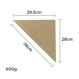 Papírové Kornouty Nepromastitelný Kraft 39cm 600gr (100 Ks)