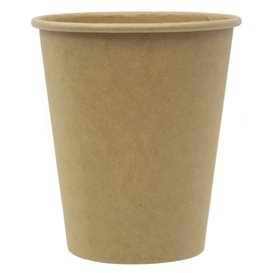 Kartonové Kelímek 9 Oz/280ml Kraft-Kraft Ø8,1cm (50 stuks) (50 Ks) 