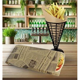 Papírové Kornouty Nepromastitelný Kraft 19,5cm 50gr (100 Ks)