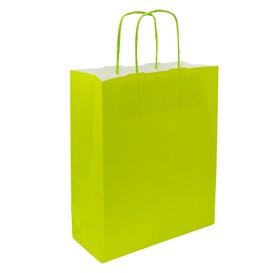 Papírové Tašky Zelený s Ouškems 90g/m² 28+10x22 cm (25 Ks)