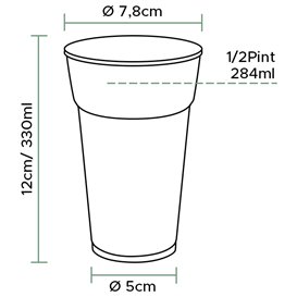 Kelímek Plastové PP Průhledný 375ml Ø8,0cm 7(4 Ks)