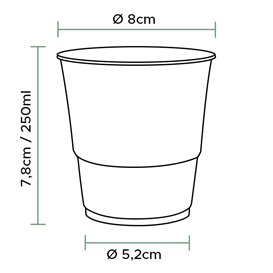 Bio Kelímek PLA Průhledný 250ml (50 Ks)