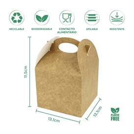 Menu Box Kraft 131x131x115mm (25 Ks)