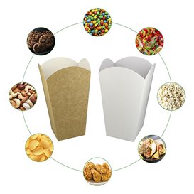 Krabička na Popcorn Velkým Bílá 150gr 8,7x13x20,3cm (25 Ks)