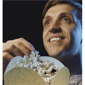 Krabička na Popcorn Málo Kraft 45g 6,5x8,5x15cm (700 Ks)