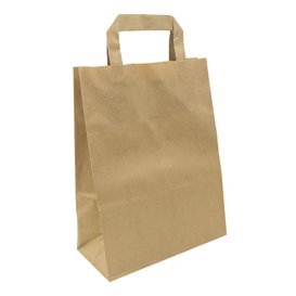 Kraftové Papírové Tašky s Plochým Uchem 80 g/m² 22+10x28cm (50 Ks)
