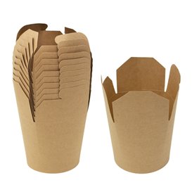Papírové Obaly pro Fast Food Kraft 760ml (25 Ks)