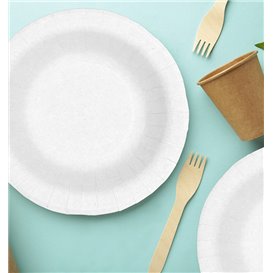 Kartonové Talíř Hluboký Proti Tukům Bílá Ø19cm 250g/m² (50 Ks)