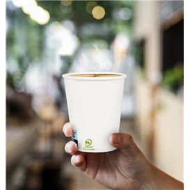 Kartonové Kelímek 9Oz/280ml Bílý Ø8,0cm (50 Ks)